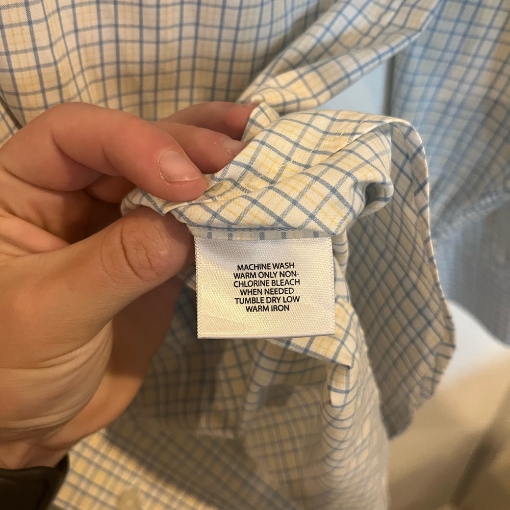 Vineyard Vines Men Size S Shep & Ian Whale Shirt L/S Button Down Blue Check EUC - Picture 4 of 5